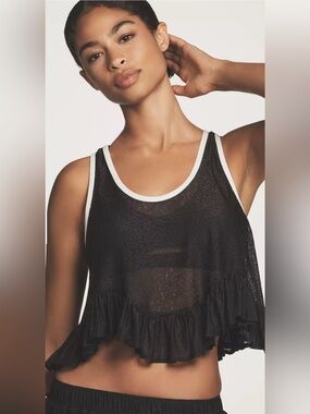 Daily Practice by Anthropologie 
Lace crop Tank Top